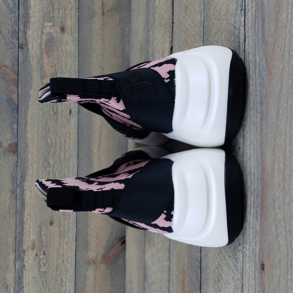 Juicy Couture Ariella Slip On High Top Knit Sneakers Pink Tie Dye Black - Picture 4 of 8